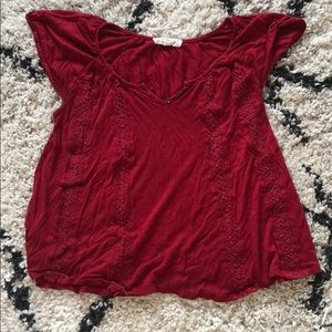 Red blouse